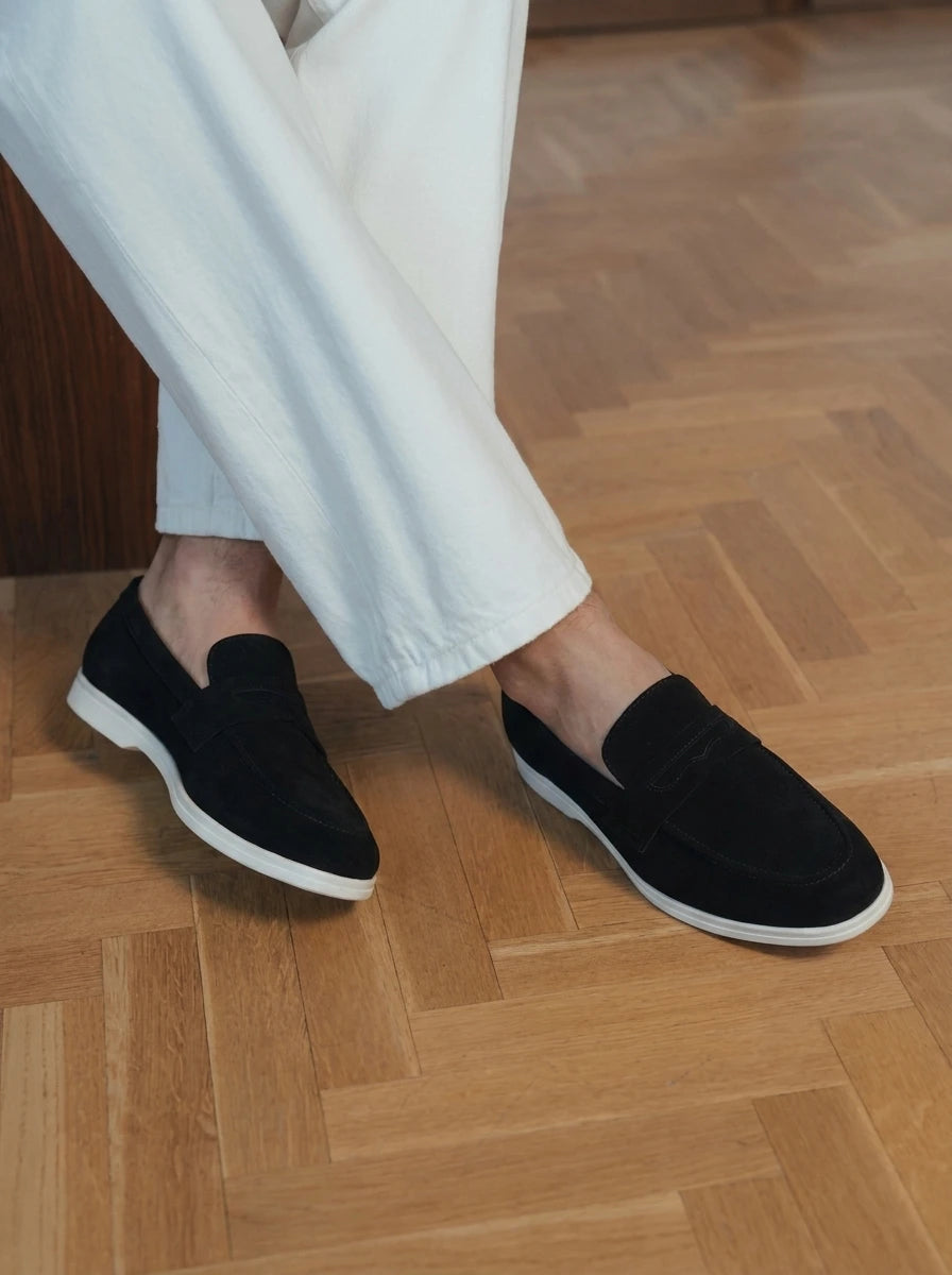 JET BLACK PENNY LOAFERS