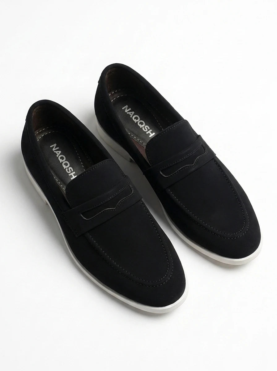 JET BLACK PENNY LOAFERS