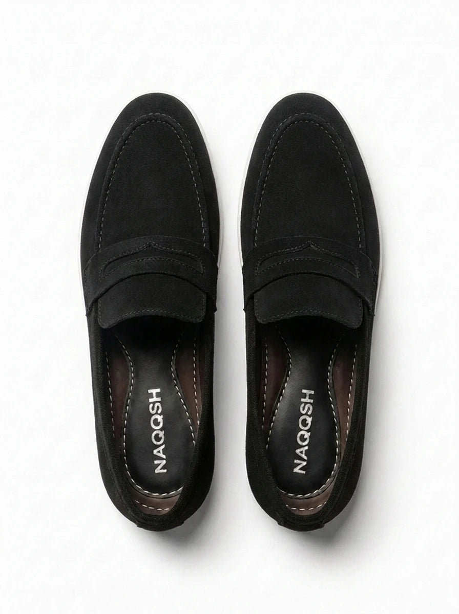JET BLACK PENNY LOAFERS