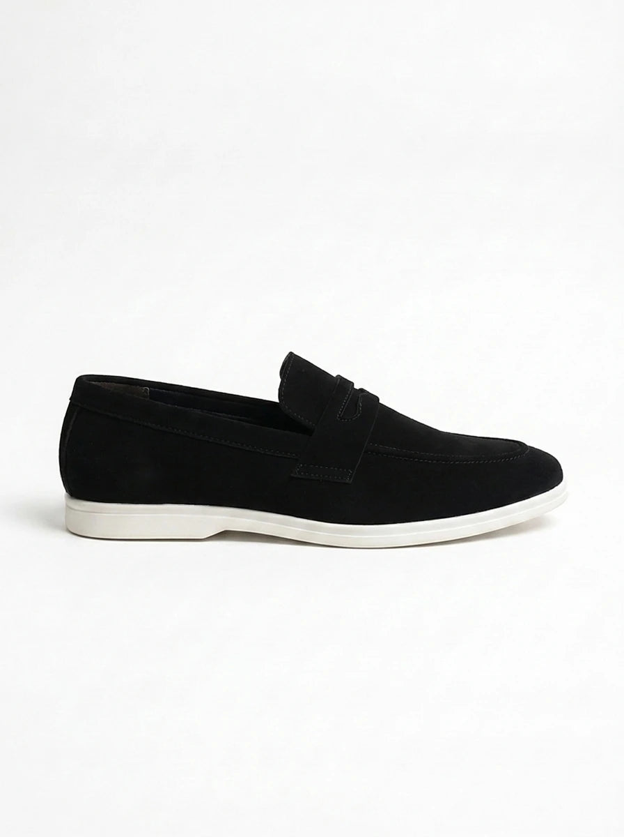 JET BLACK PENNY LOAFERS