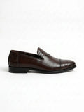 BURGUNDY BROWN CROCS LOAFERS
