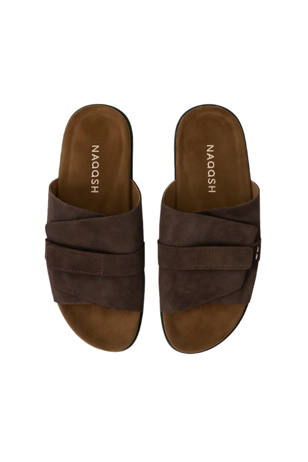 DARK BROWN SUEDE LEATHER SLIDES